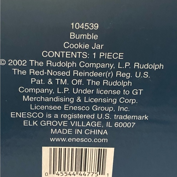 Bumble Cookie jar by ENESCO  MINT IN BOX Removed from box for photos. - Picture 4 of 10